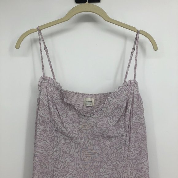 Wilfred Aritzia Broadway Lilac / White Birch printed bustier tiered maxi dress - Picture 13 of 16